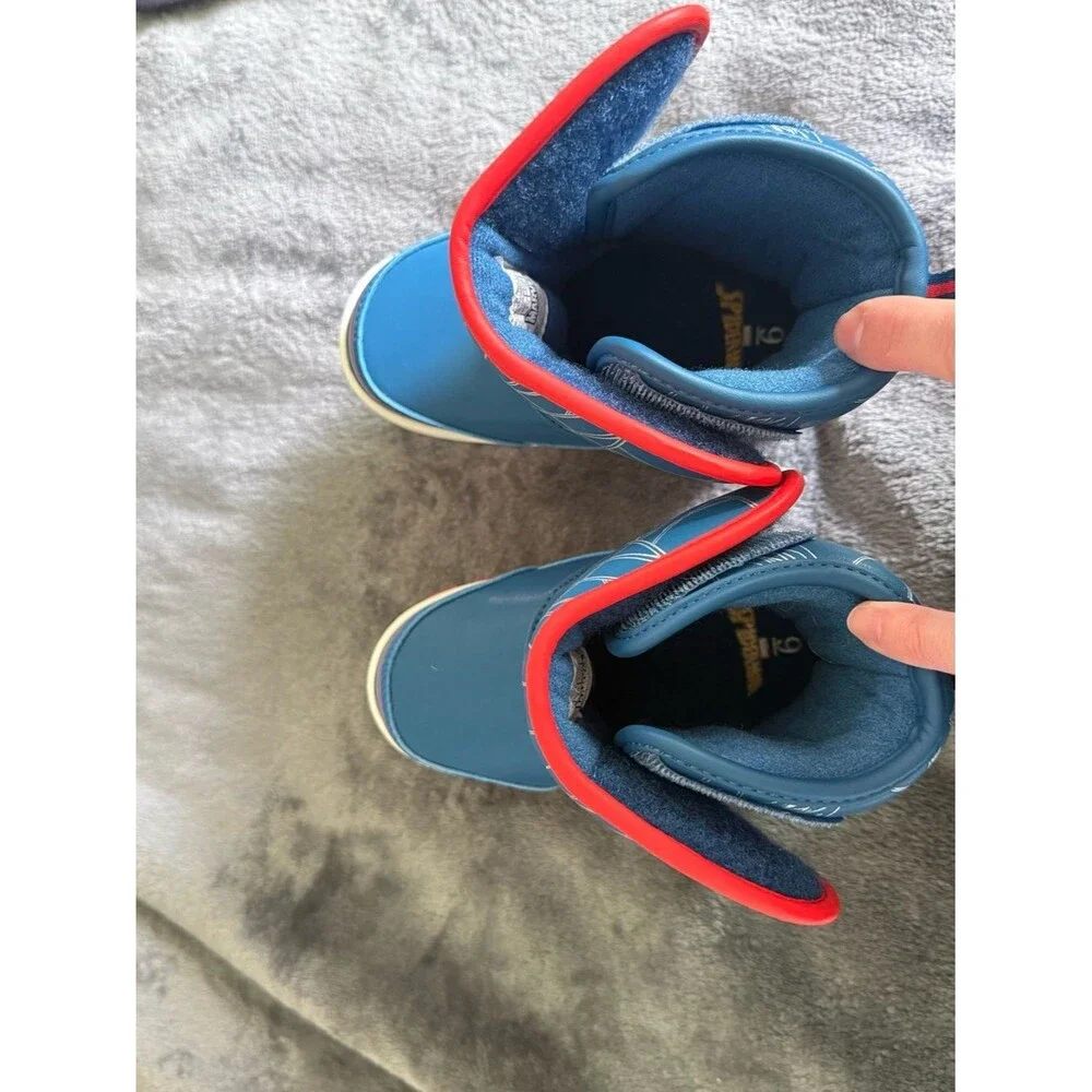 Marvel Kids Blue & Red Spider-Man Snow Boots toddler 9